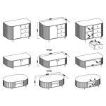 Dnevni regal OVARI bež - slika 16