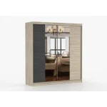 Drsna garderobna omara VENECIA je modernega stila in prefinjenega izgleda. Je zelo prostorna in kvalitetna. Ima ABS robove, ki zagotavljajo večjo odpornost