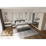 Drsna garderobna omara VENECIA je modernega stila in prefinjenega izgleda. Je zelo prostorna in kvalitetna. Ima ABS robove, ki zagotavljajo večjo odpornost