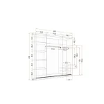 Drsna garderobna omara VENECIA - slika 10