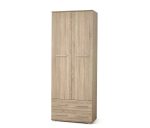 Garderobna omara ALMA 2 je zelo stabilna in kvalitetna. Primerna je za vsak prostor. Omara je narejena iz laminirane plošče z ABS robovi. Korpus je v barvi