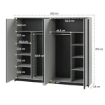 Garderobna omara GRIZLI je kakovosten kos pohištva. Združuje dve lastnosti in sicer: funkcionalnost in privlačen dizajn. Omogoča shranjevanje oblačil,