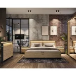 Garderobna omara KVIN 4 je modna omara z dvojnimi drsnimi vrati. Opremljena je z velikim ogledalom ter funkcionalno razporeditvijo polic in palic. V svoji