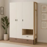 Garderobna omara LENI je idealen kos pohištva za spalnico, hodnik ali otroško sobo. Je funkcionalna rešitev za vsak prostor, saj omogoča shranjevanje in