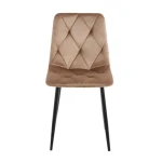 Jedilni stol MILA 2 velvet bež je odlična rešitev za kombiniranje v minimalističen ali industrijski stil prostora. Kombinacija sivega prešitega blaga s