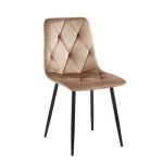 Jedilni stol MILA 2 velvet bež je odlična rešitev za kombiniranje v minimalističen ali industrijski stil prostora. Kombinacija sivega prešitega blaga s