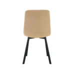 Jedilni stol MILA - LUX velvet bež je odlična rešitev za kombiniranje v minimalističen ali industrijski stil prostora. Kombinacija bež prešitega blaga s