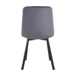 Jedilni stol MILA - LUX velvet siva je odlična rešitev za kombiniranje v minimalističen ali industrijski stil prostora. Kombinacija sivega prešitega blaga