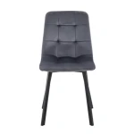 Jedilni stol MILA - LUX velvet siva je odlična rešitev za kombiniranje v minimalističen ali industrijski stil prostora. Kombinacija sivega prešitega blaga