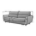 Kavč Valerija 4 je narejen iz vrhunskih materialov. Dobavljiv je v kvalitetnem mehkem blagu, v odtenku svetlo roza in temno roza. Ima pomožno ležišče ter