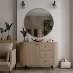 Komoda OVARI mini, je moderen in eleganten kos pohištva. S svojo ovalno obliko se odlično poda v vsak prostor. Lahko vam krasi prostor v spalnici, dnevni