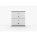 Predalnik SNEŽINKA s štirimi predali je praktičen in univerzalen. Združuje sodoben slog s funkcionalnostjo. Svetla barva z ročaji doda čar in daje