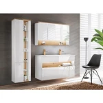 Kopalniški blok HAMA 120 je odlične kvalitete, narejen iz kakovostnih materialov. Vsebuje ogledalo, umivalnik, omarico pod umivalnikom in visoko visečo