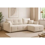 Kotna sedežna garnitura BAMBI je narejena iz kvalitetnega materiala in zagotavlja maksimalno udobje. Raztegne se v dodatno ležišče ter vsebuje predal za