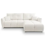 Kotna sedežna garnitura BAMBI je narejena iz kvalitetnega materiala in zagotavlja maksimalno udobje. Raztegne se v dodatno ležišče ter vsebuje predal za