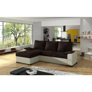 Kotna sedežna garnitura LUISA bo našla prostor v vašem domu. Narejena iz kvalitetnih materialov, oblazinjena v kombinaciji umetnega usnja in tekstila.