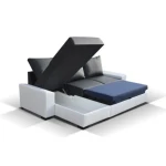 Kotna sedežna garnitura LUISA bo našla prostor v vašem domu. Narejena iz kvalitetnih materialov, oblazinjena v kombinaciji umetnega usnja in tekstila.