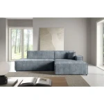 Kotna sedežna garnitura MAURICIUS je osupljiv kos pohištva z brezčasnim slogom, ki se bo podal k vsakemu dekorju. Njene zaokljene, mehke oblike in