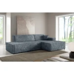 Kotna sedežna garnitura MAURICIUS je osupljiv kos pohištva z brezčasnim slogom, ki se bo podal k vsakemu dekorju. Njene zaokljene, mehke oblike in