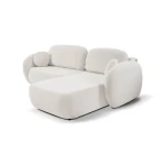 Kotna sedežna garnitura OLIONA je osupljiv kos pohištva z brezčasnim slogom, ki se bo podal k vsakemu dekorju. Njene zaokljene, mehke oblike in