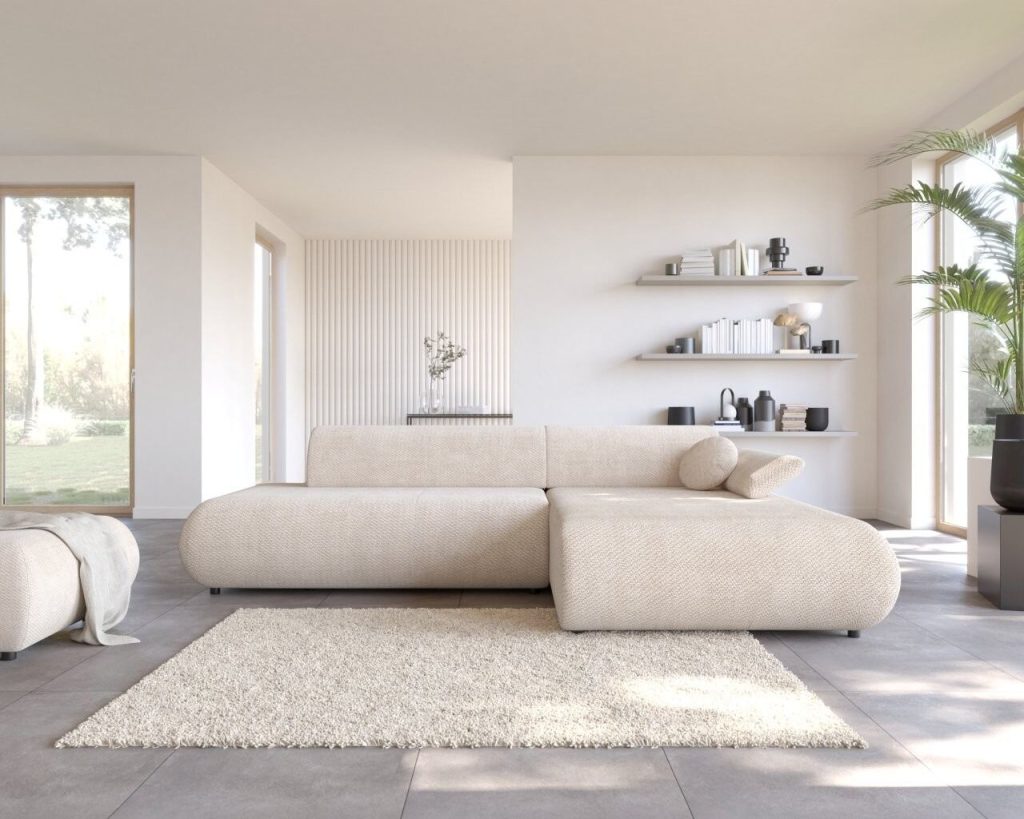 Kotna sedežna garnitura PIKULA 2 je osupljiv kos pohištva z brezčasnim slogom, ki se bo podal k vsakemu dekorju. Njene zaokljene, mehke oblike in