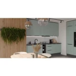 Kuhinjski blok ANJA 300x180 cm je elegantna kuhinja v več barvnih kombinacij. Kuhinja je izdelana iz oplemenitenih ivernih plošč debeline 16 mm,