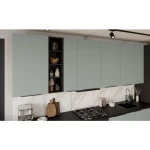 Kuhinjski blok ARIANA 390 cm je elegantna kuhinja v več barvnih kombinacij. Kuhinja je izdelana iz oplemenitenih ivernih plošč debeline 16 mm, prevlečenih