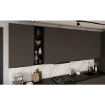 Kuhinjski blok ARIANA 390 cm je elegantna kuhinja v več barvnih kombinacij. Kuhinja je izdelana iz oplemenitenih ivernih plošč debeline 16 mm, prevlečenih