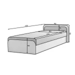 Mladinska postelja TEJA je klasična postelja primerna za otroške ali mladinske sobe ali kot dodatno ležišče v vsakem prostoru. Je dvižna, ima velik