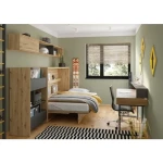 Nizki regal za posteljo v omari METULJ je eleganten in prostoren. Prostorna notranjost in razporeditev ponuja veliko prostora za oblačila, dodatke in druge