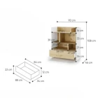 Nizki regal za posteljo v omari METULJ 92 x 108 - slika 7