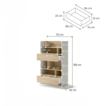 Nizki regal za posteljo v omari METULJ 92 x 158 - slika 11