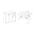 Omara za čevlje ROCKY je eleganten kos pohištva, ki popestri vaš prostor. Njen poseben dizajn vas bo navdušil, saj prinese vašemu prostoru eleganco in