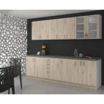 Omara za pomivalno korito ARA 80D je sestavljena iz fronte in korpusa iz MDF plošče, debeline 16 mm. Robovi so iz melamina. Na voljo je v barvi sonome in