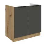 Kuhinjo ARIANA je možno naročiti v kompletu (Kuhinjski bloki ARIANA) ali pa po posameznih elementih po vaši izbiri. Omara za pomivalno korito ARIANA hrast