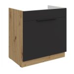 Kuhinjo ARIANA je možno naročiti v kompletu (Kuhinjski bloki ARIANA) ali pa po posameznih elementih po vaši izbiri. Omara za pomivalno korito ARIANA hrast