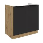 Kuhinjo ARIANA je možno naročiti v kompletu (Kuhinjski bloki ARIANA) ali pa po posameznih elementih po vaši izbiri. Omara za pomivalno korito ARIANA hrast