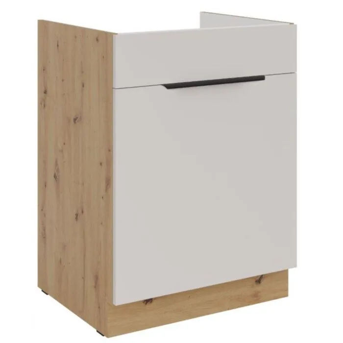 Kuhinjo SOLA je možno naročiti v kompletu (Kuhinjski bloki SOLA) ali pa po posameznih elementih po vaši izbiri. Omara za pomivalno korito SOLA 60D je