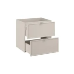 Omarica za umivalnik TAMARA 60D je narejena v kašmir barvi kar ji poudari čist in sodoben izgled. Je funkcionalna in estetsko privlačna. Z ročaji v srebrni