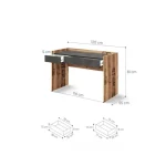 Pisalna miza FERGO je primerna za vsak prostor. Je unikatnega videza in ima veliko delovno površino. Miza ima 2 predala, kar povdari njeno funkcionalnost.