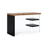 Pisalna miza LINE WOOD črna 120X50 - slika 9