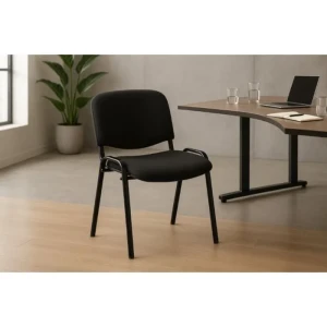 Pisarniški stol ISO ECO je kakovosten in stabilen stol. Primeren je za vse pisarne, konference, seminarje, čakalnice, pisalne mize in ostale prostore. Zaradi