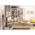 Postelja DANI je modernega dizajna in brezhibnega izgleda. Postelja je unikatna ker ima pri vzglavju praktično polico na katero lahko pospravite svoje knjige,