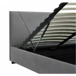 Postelja DODO - siva, je eleganten kos pohištva, ki zagotavlja prijeten počitek. Narejen je iz žametnega blaga, kar zagotavlja prijeten počitek. Ima