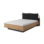 Postelja GALIJA vas bo očarala s svojimi toplimi barvami skandinavskega hrasta v kombinaciji s kontrastno antracit barvo, ki bodo vašo spalnico naredile