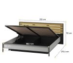 Postelja GRIZLI je zasnovana za udoben počitek in spanec. Trpežen letveni okvir zagotavlja dodatno oporo. Postelja je opremljena z LED osvetlitvijo. Njena