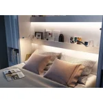 Postelja v omari METULJ 120x200 cm - bela visoki sijaj - slika 7