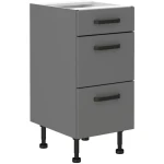 Predalnik NITA 40D 3P je možno naročiti v kompletu (Kuhinjski bloki NITA) ali pa po posameznih elementih po vaši izbiri. Predalnik NITA 40D 3P je