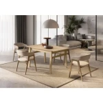 Raztegljiva jedilna miza DOBY je idealen kos pohištva za vašo jedilnico. Zahvaljujoč raztegljivi funkciji lahko velikost mize preprosto prilagajate svojim