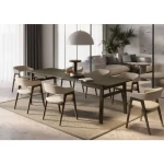 Raztegljiva jedilna miza DOBY je idealen kos pohištva za vašo jedilnico. Zahvaljujoč raztegljivi funkciji lahko velikost mize preprosto prilagajate svojim